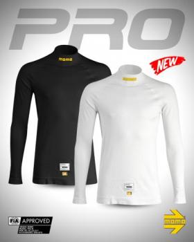 MOMO Rennfahrer Shirt Stehkragen HIGH COLLAR PRO WHITE M-L