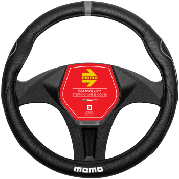 MOMO Lenkradhülle SWC 014 Super Grip schwarz / grau  Gr. M