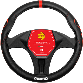 MOMO Lenkradhülle SWC 014 Super Grip schwarz / rot  Gr. S