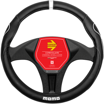 MOMO Lenkradhülle SWC 014 Super Grip schwarz / weiß  Gr. M