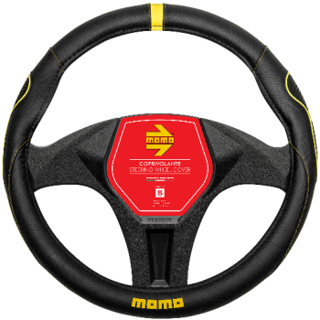 MOMO Lenkradhülle SWC 014 Super Grip schwarz / gelb  Gr. S