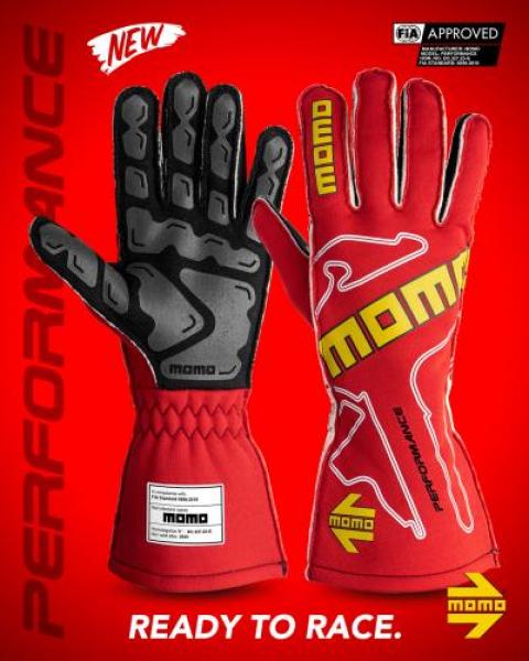 Rennfahrerhandschuhe PERFORMANCE RED 09