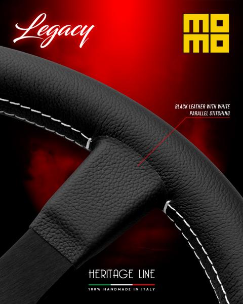 MOMO Lenkrad Legacy 350 mm, schwarzes Leder