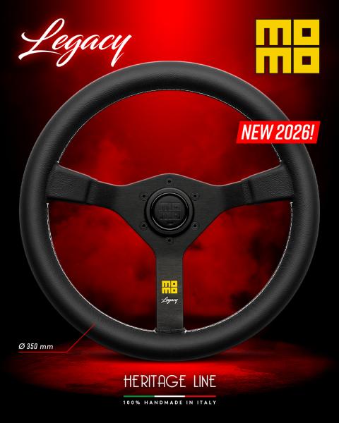 MOMO Lenkrad Legacy 350 mm, schwarzes Leder