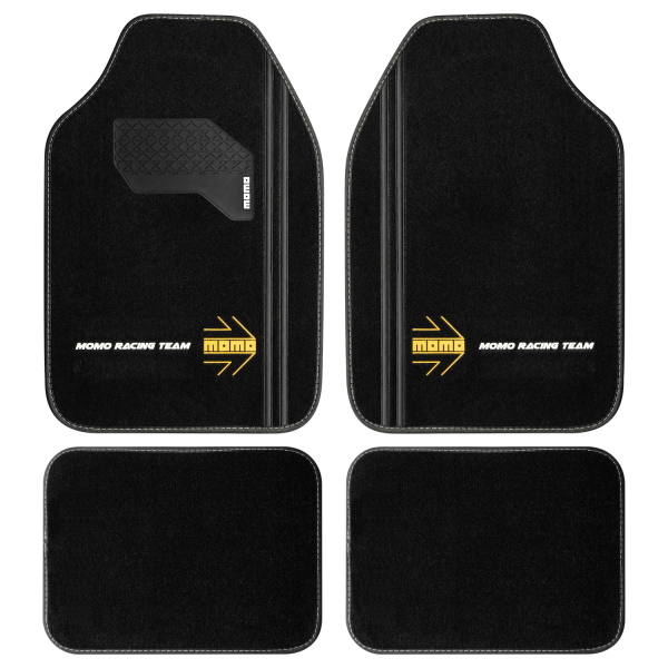 MOMO Universal Car Floor Mats - Sport - Black
