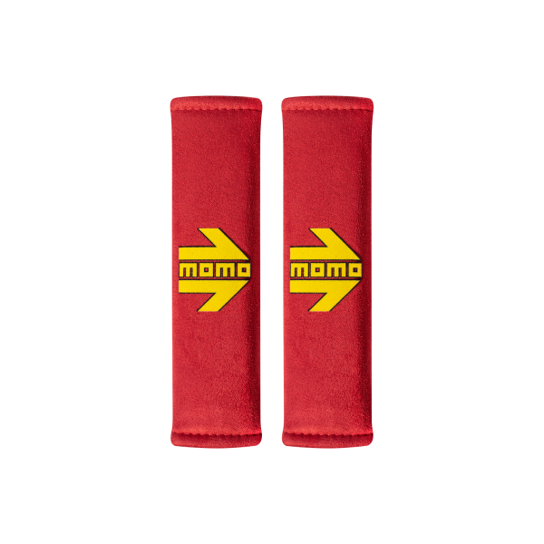 MOMO Universal Seat Belt Harness Pads - Arrow - Red